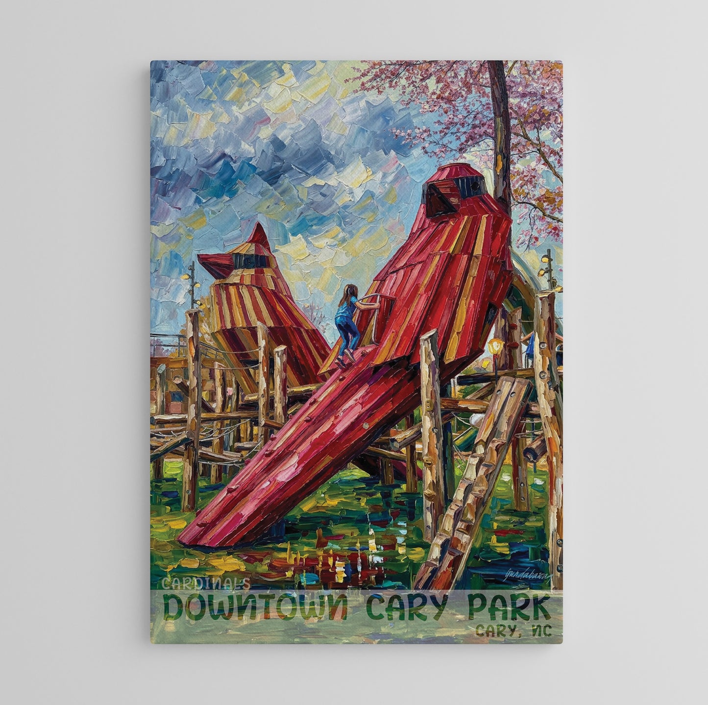 Cary NC - Downtown Cary Park - Cardinals (#1002)