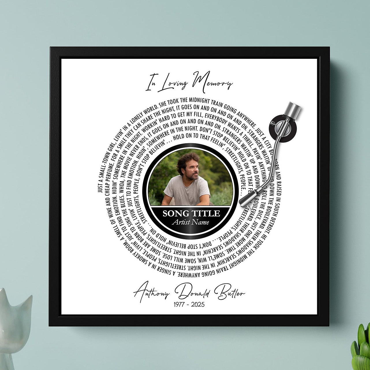 In Loving Memory Custom Art Canvas - Bereavement and Remembrance Gift