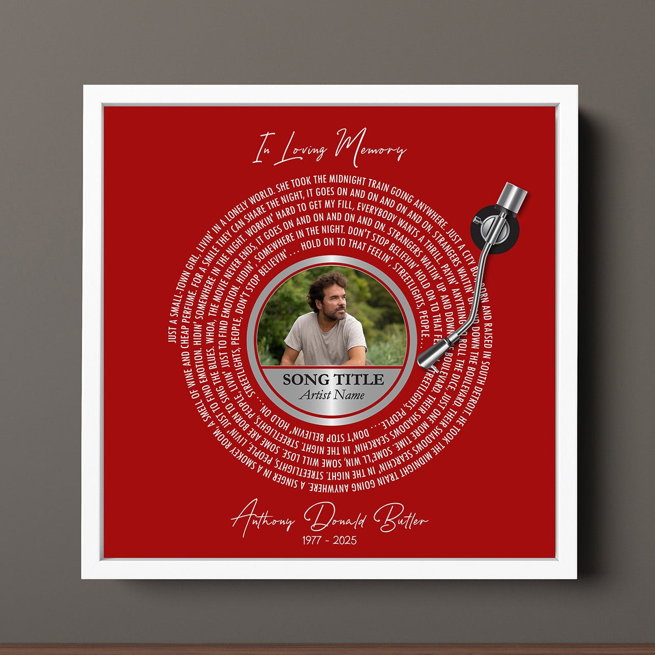 In Loving Memory Custom Art Canvas - Bereavement and Remembrance Gift