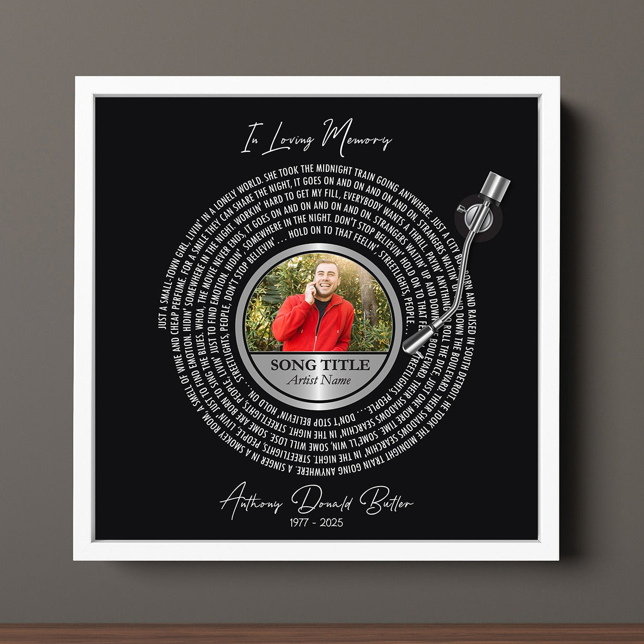 In Loving Memory Custom Art Canvas - Bereavement and Remembrance Gift