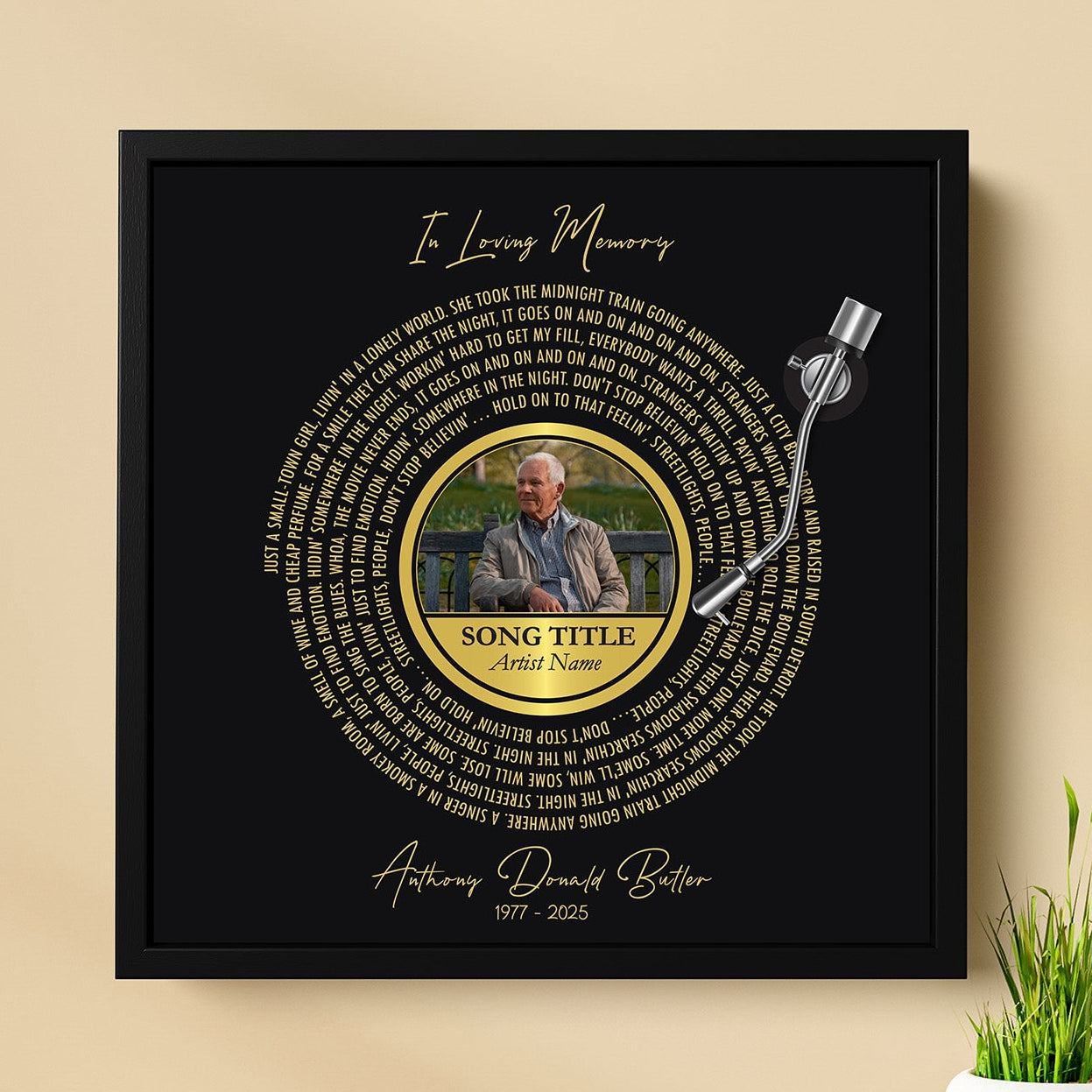 In Loving Memory Custom Art Canvas - Bereavement and Remembrance Gift