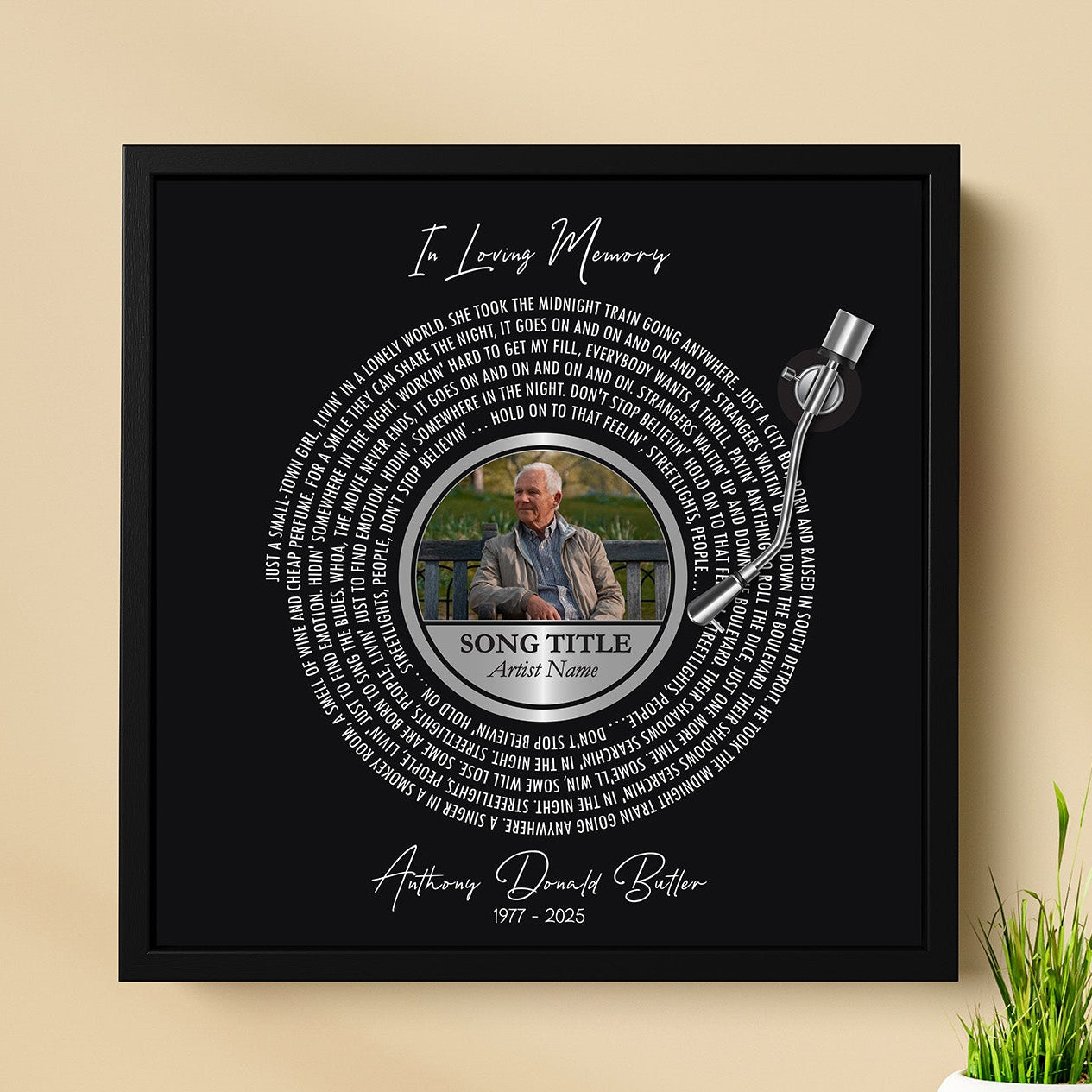 In Loving Memory Custom Art Canvas - Bereavement and Remembrance Gift