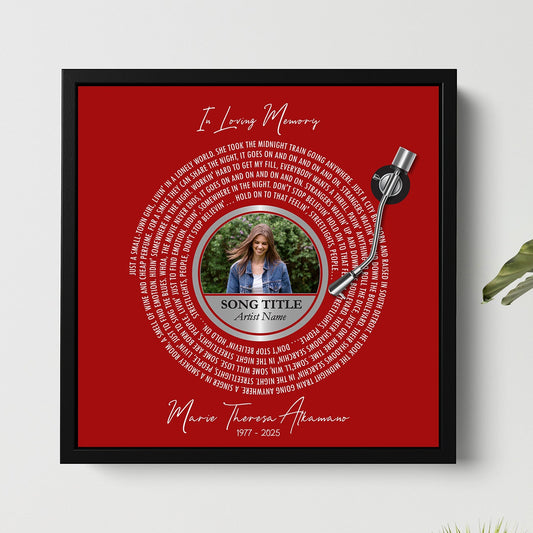 Custom Floating Frame Tribute Canvas - Elegant Legacy Wall Art