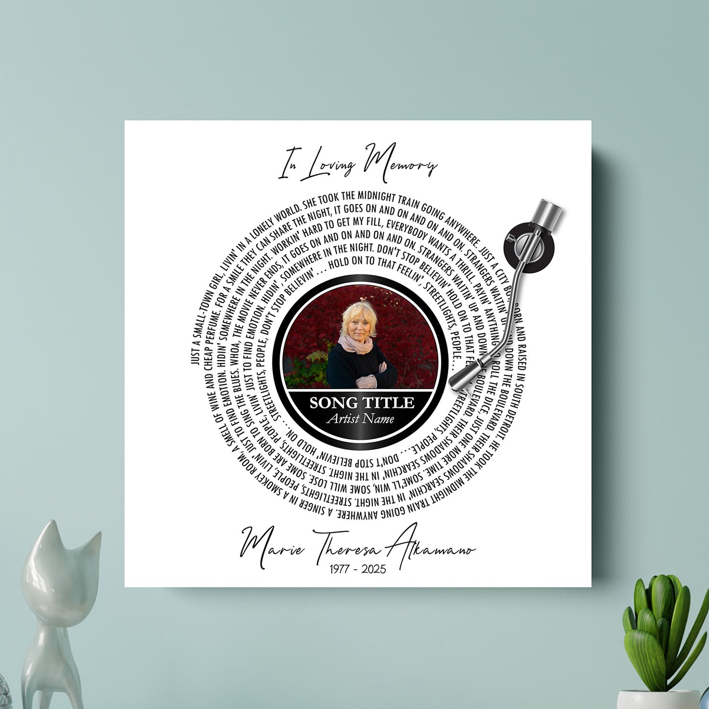 In Loving Memory Custom Art Canvas - Bereavement and Remembrance Gift
