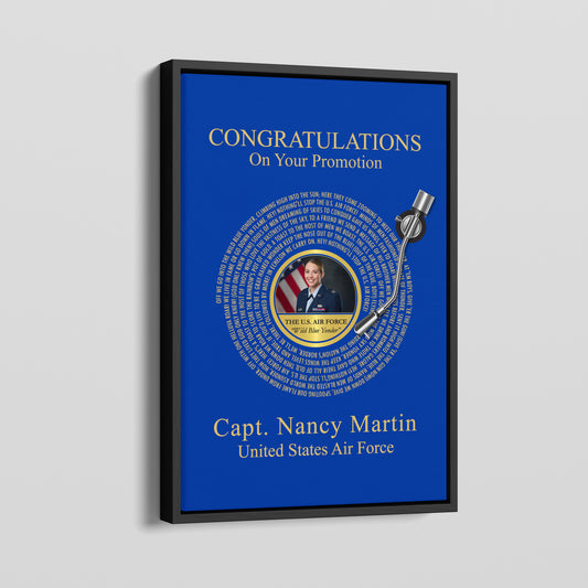 Custom Military Promotion Wall Art – Personalized Photo & Rank Keepsake