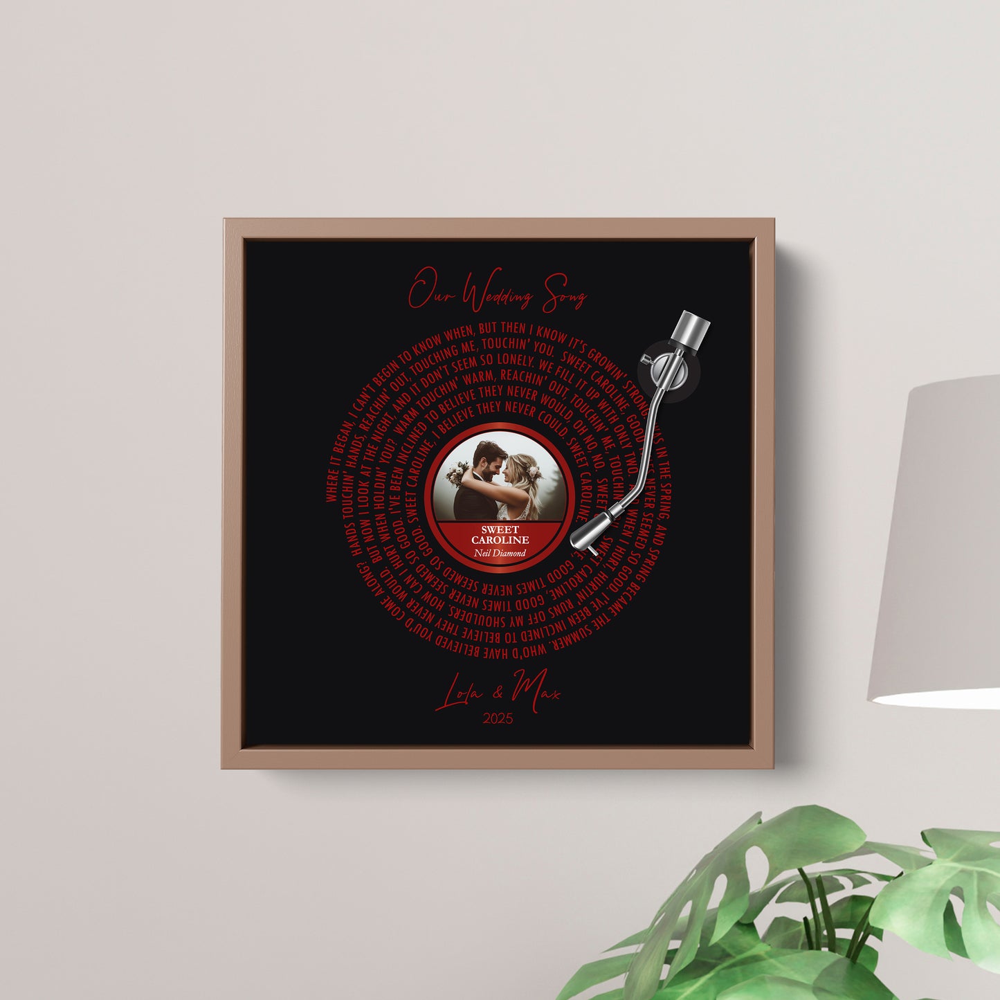 PERSONALIZED MOTHER’S DAY GIFT – CUSTOM PHOTO & SONG LYRICS FRAMED CANVAS UNIQUE KEEPSAKE FOR MOM, GRANDMA, OR NEW MOTHER