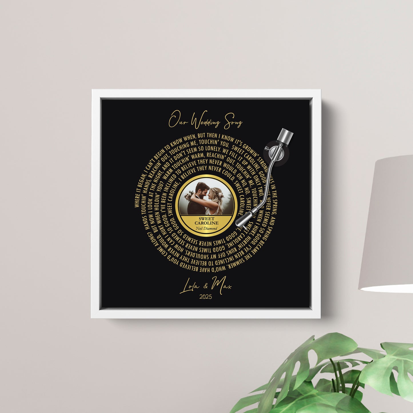 PERSONALIZED MOTHER’S DAY GIFT – CUSTOM PHOTO & SONG LYRICS FRAMED CANVAS UNIQUE KEEPSAKE FOR MOM, GRANDMA, OR NEW MOTHER