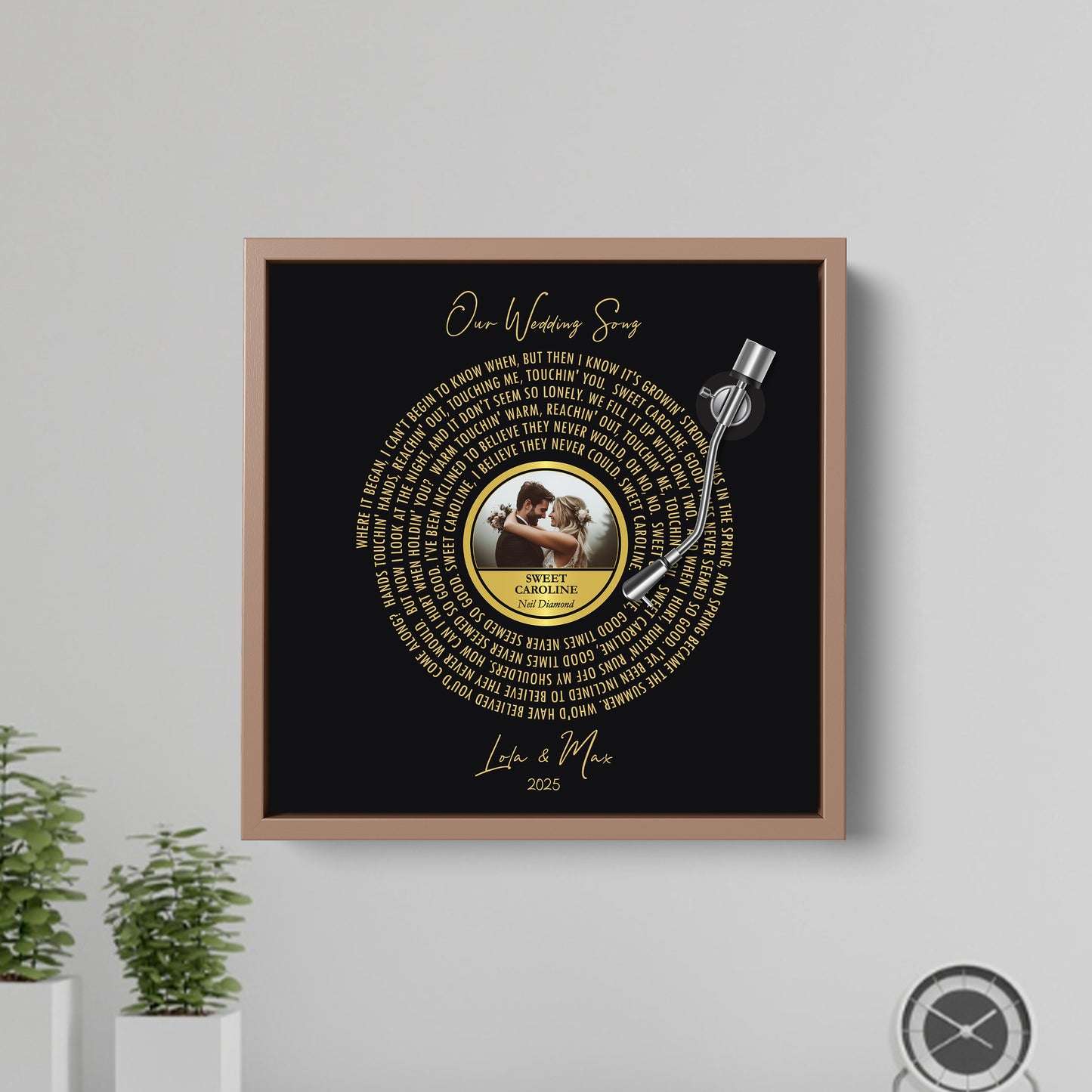 PERSONALIZED MOTHER’S DAY GIFT – CUSTOM PHOTO & SONG LYRICS FRAMED CANVAS UNIQUE KEEPSAKE FOR MOM, GRANDMA, OR NEW MOTHER