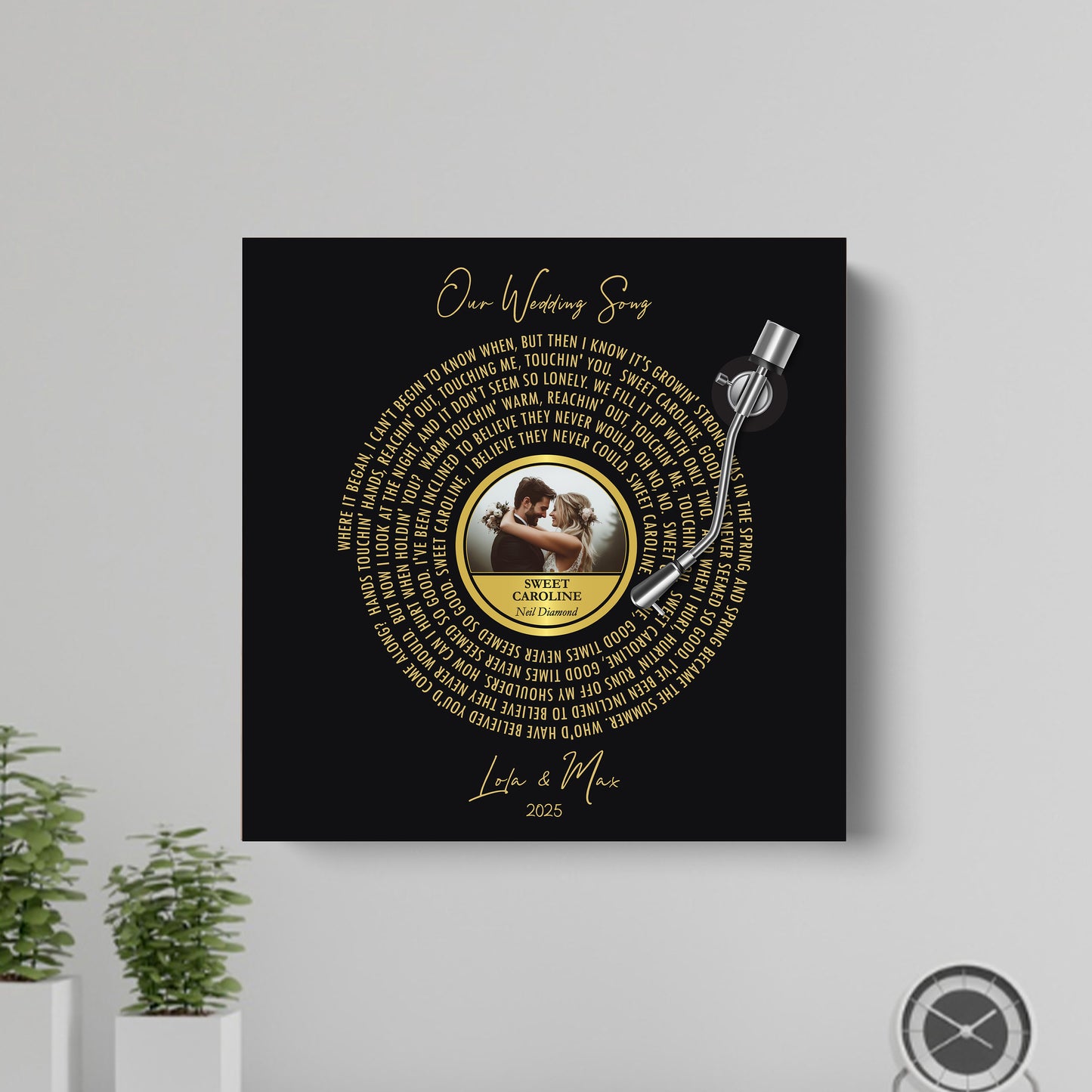 PERSONALIZED MOTHER’S DAY GIFT – CUSTOM PHOTO & SONG LYRICS FRAMED CANVAS UNIQUE KEEPSAKE FOR MOM, GRANDMA, OR NEW MOTHER