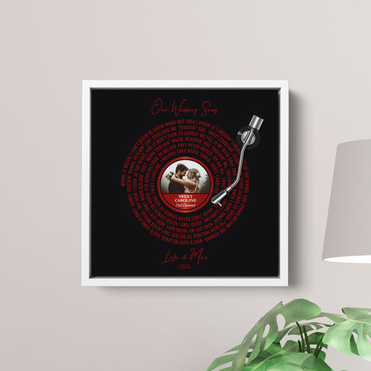 PERSONALIZED MOTHER’S DAY GIFT – CUSTOM PHOTO & SONG LYRICS FRAMED CANVAS UNIQUE KEEPSAKE FOR MOM, GRANDMA, OR NEW MOTHER