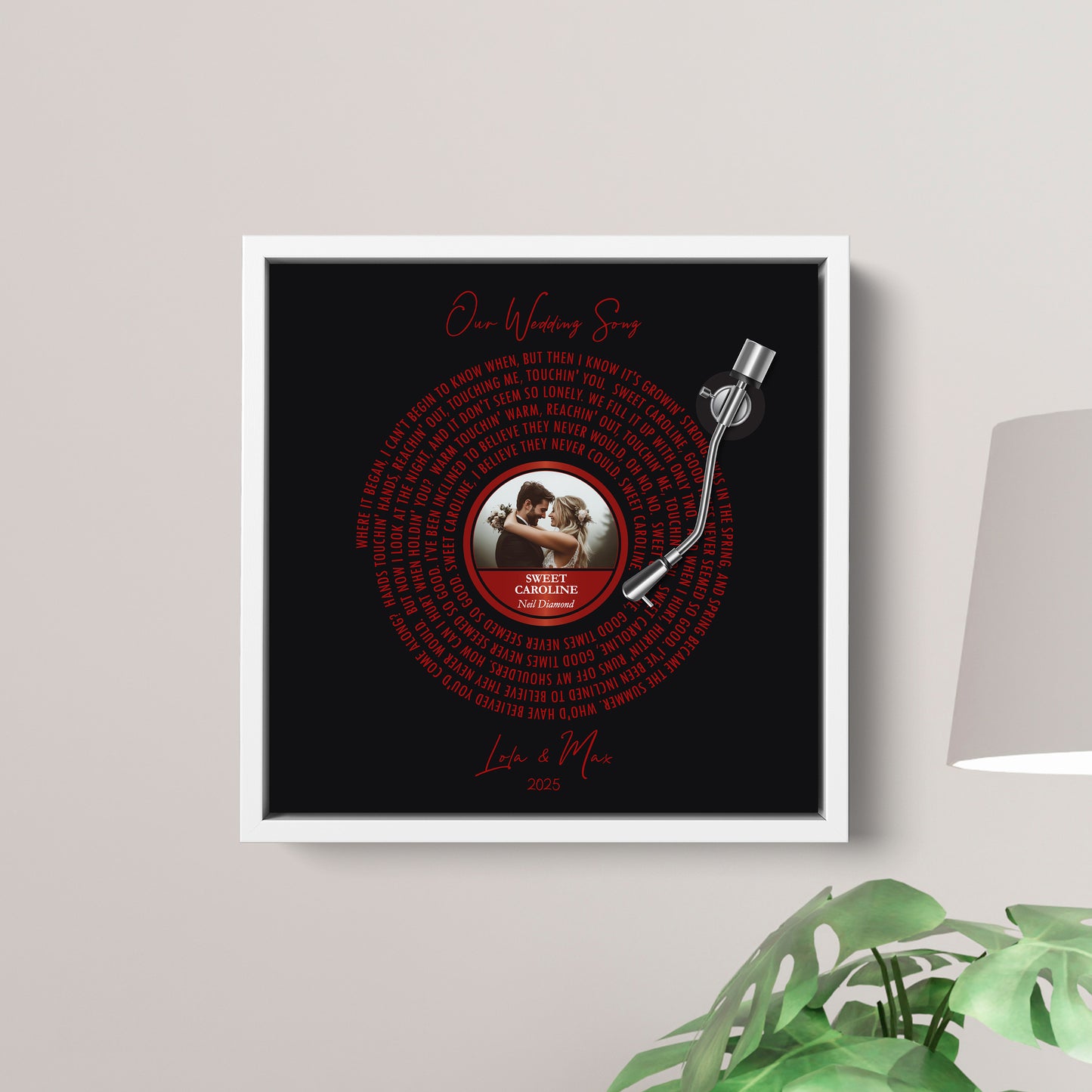 PERSONALIZED MOTHER’S DAY GIFT – CUSTOM PHOTO & SONG LYRICS FRAMED CANVAS UNIQUE KEEPSAKE FOR MOM, GRANDMA, OR NEW MOTHER