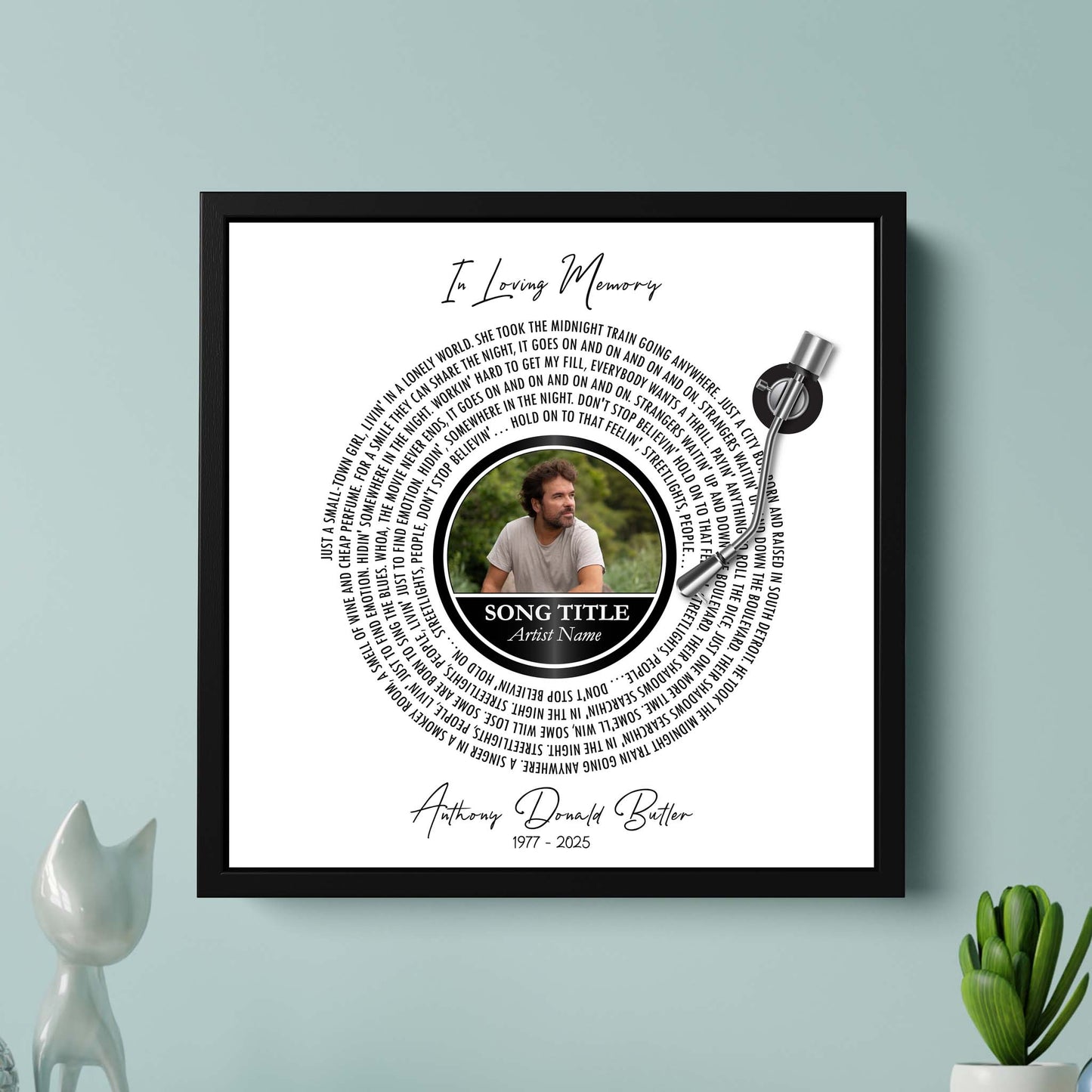 IN LOVING MEMORY CUSTOM FRAMED CANVAS