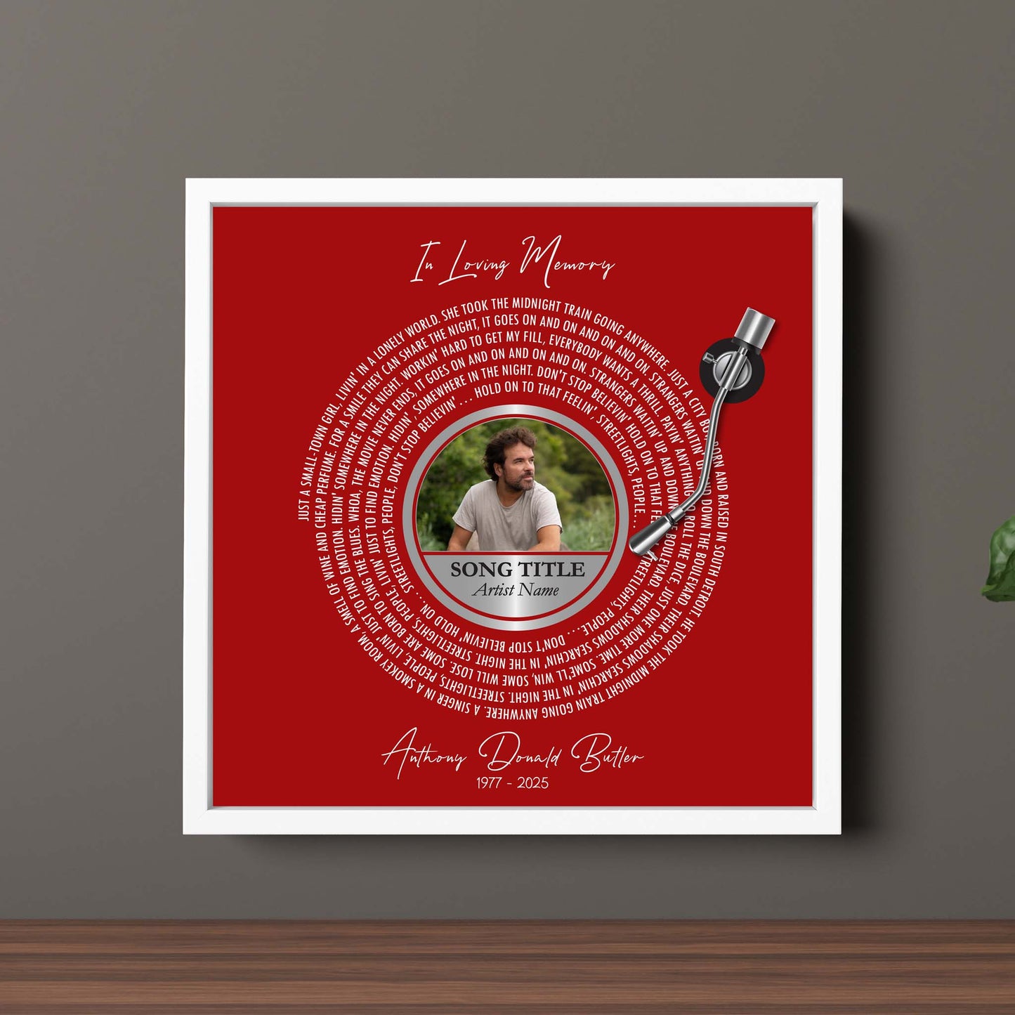 IN LOVING MEMORY CUSTOM FRAMED CANVAS