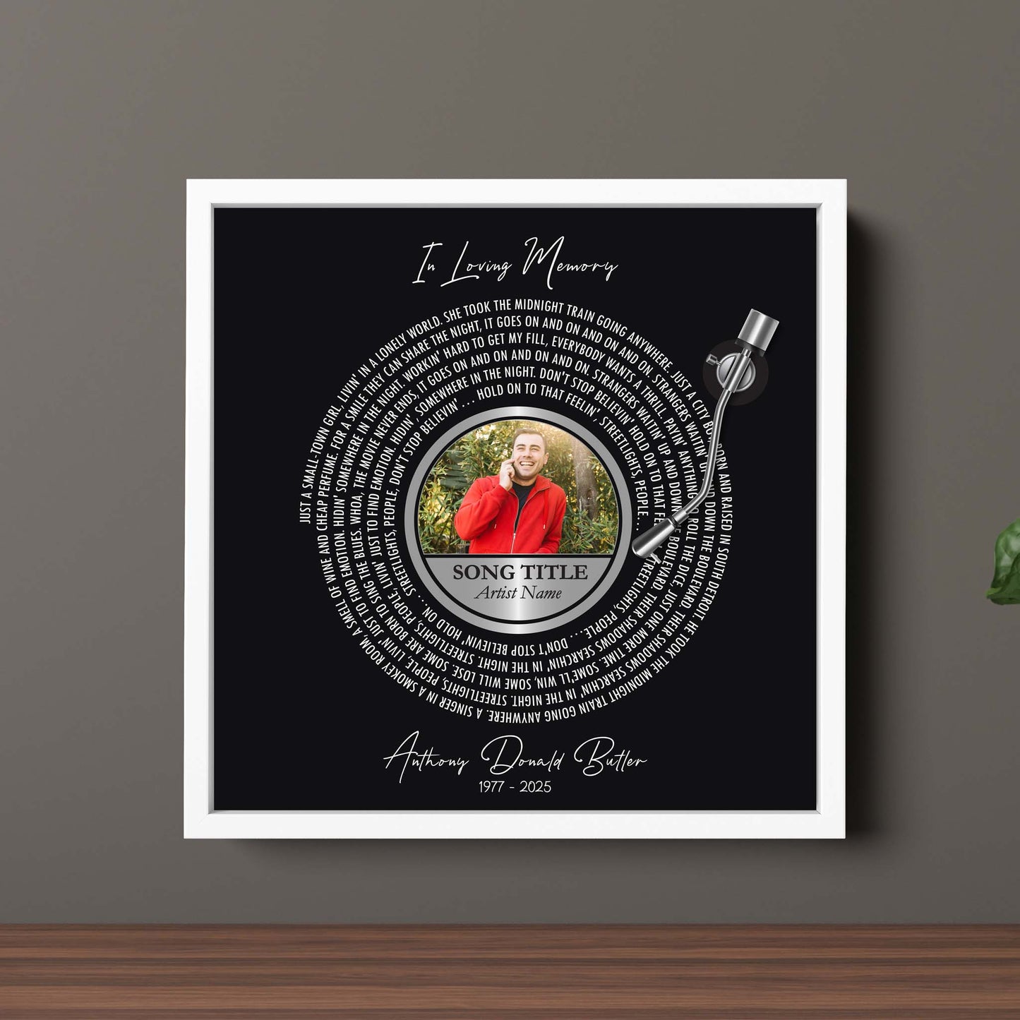 IN LOVING MEMORY CUSTOM FRAMED CANVAS