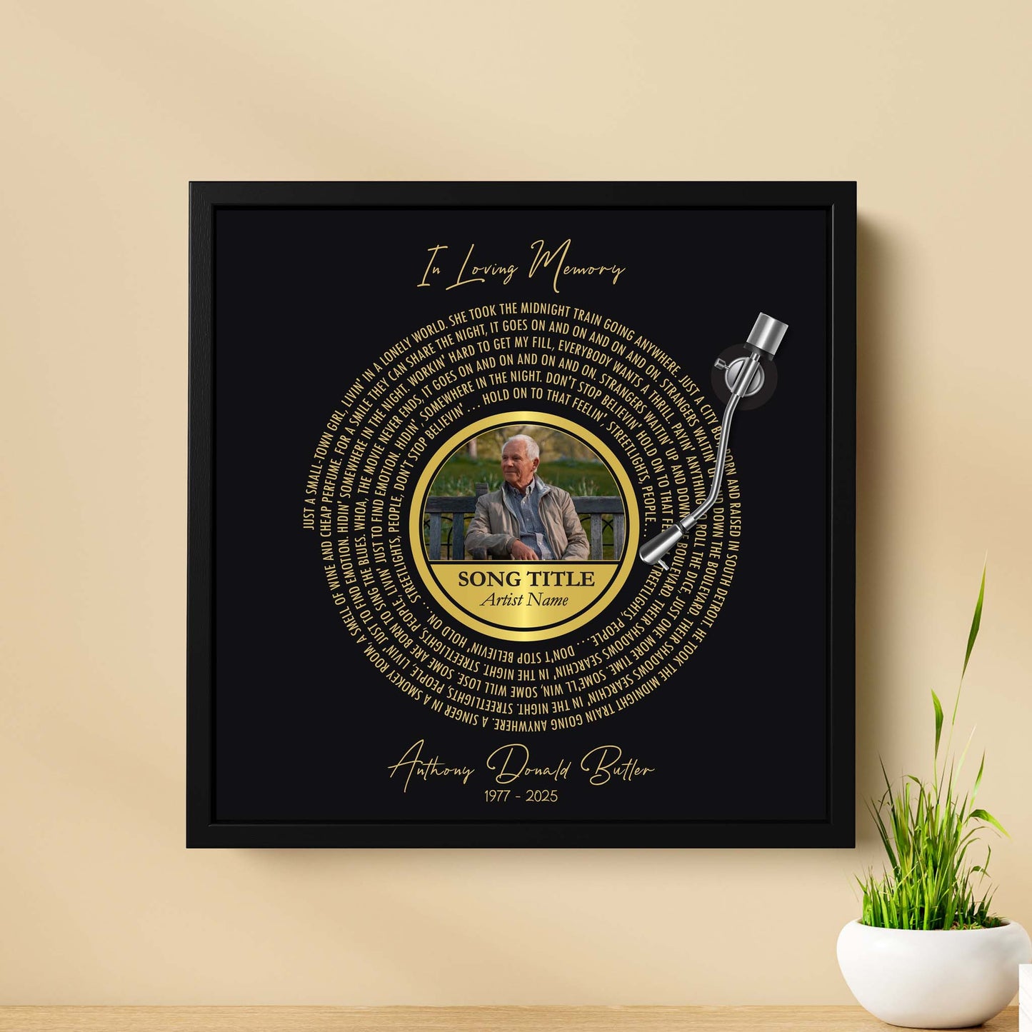 IN LOVING MEMORY CUSTOM FRAMED CANVAS