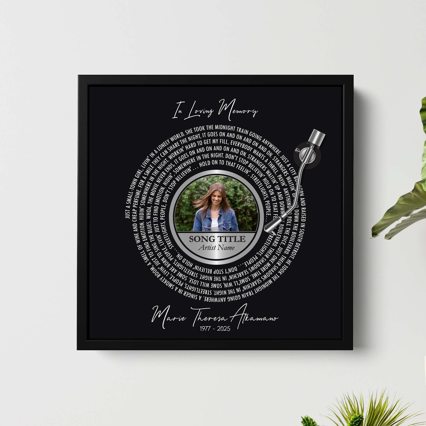 IN LOVING MEMORY CUSTOM FRAMED CANVAS