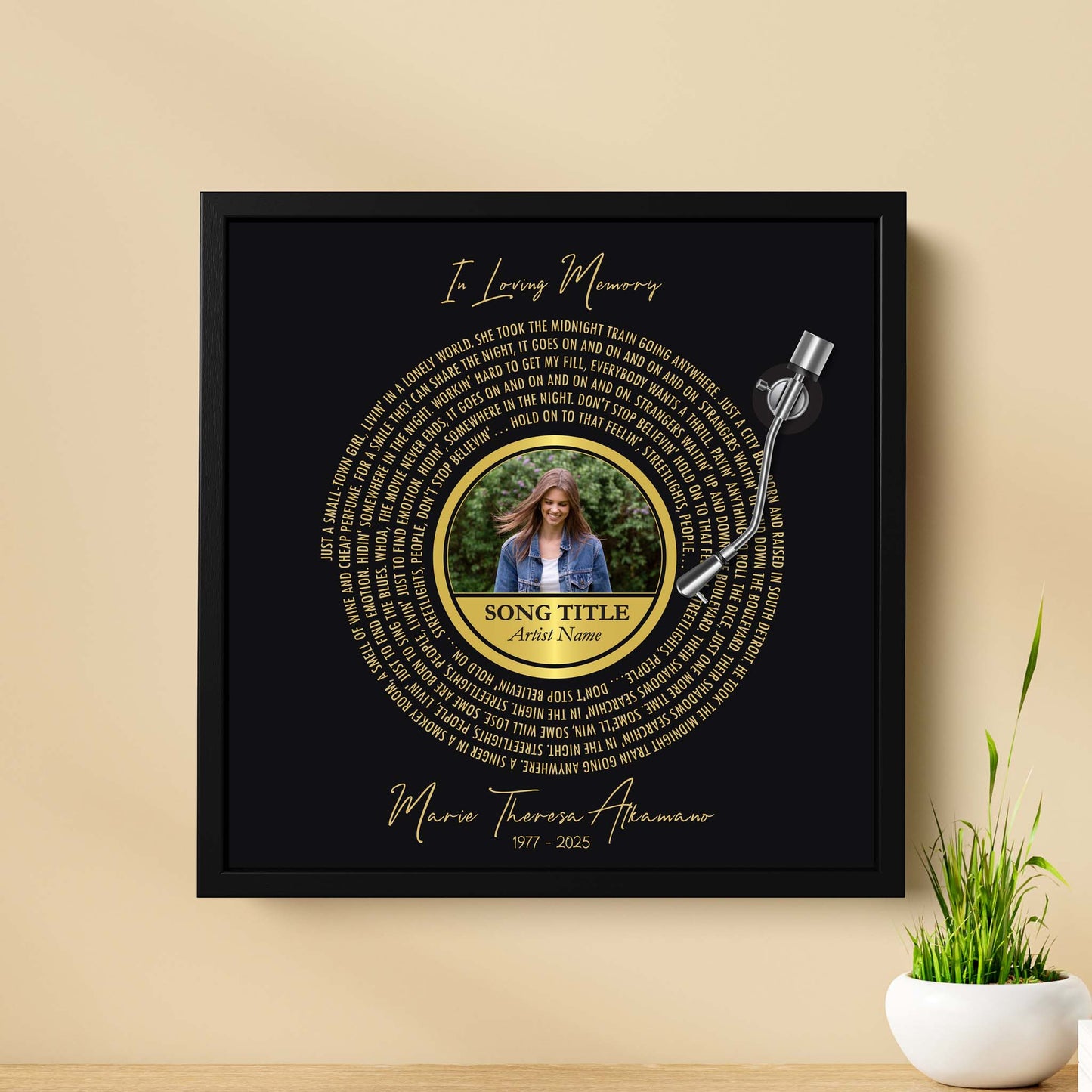 IN LOVING MEMORY CUSTOM FRAMED CANVAS