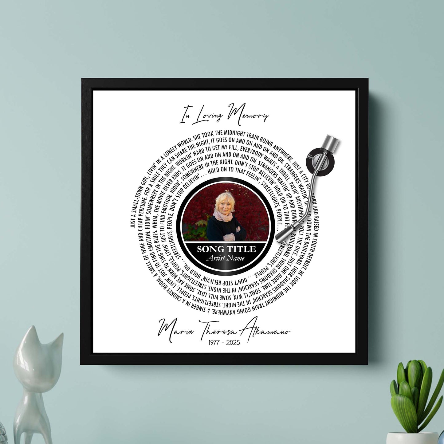 IN LOVING MEMORY CUSTOM FRAMED CANVAS