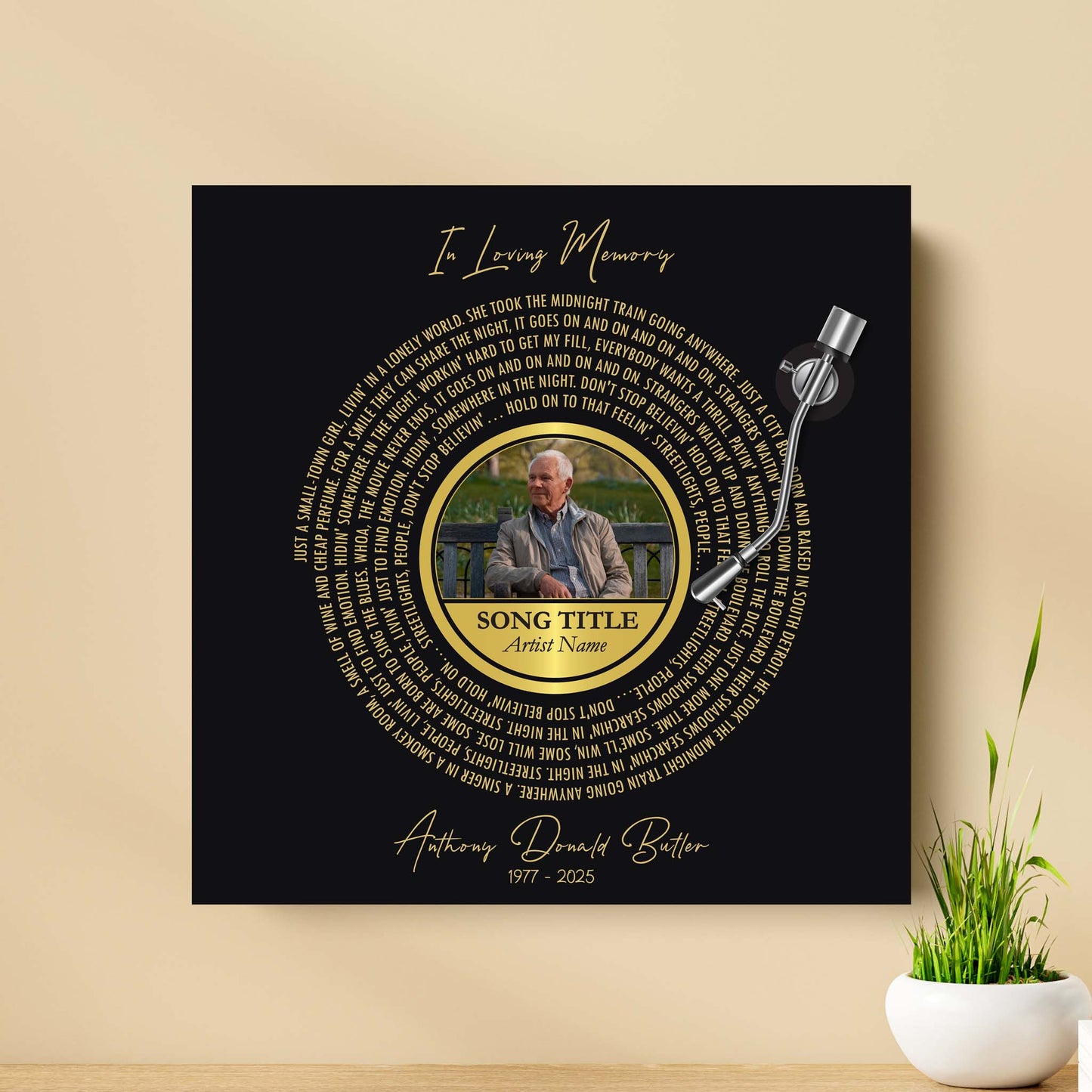 IN LOVING MEMORY CUSTOM FRAMED CANVAS