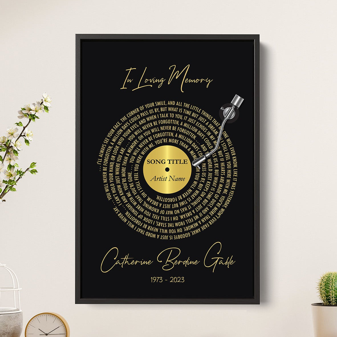 LOVING REMEMBRANCE CUSTOM FRAMED CANVAS