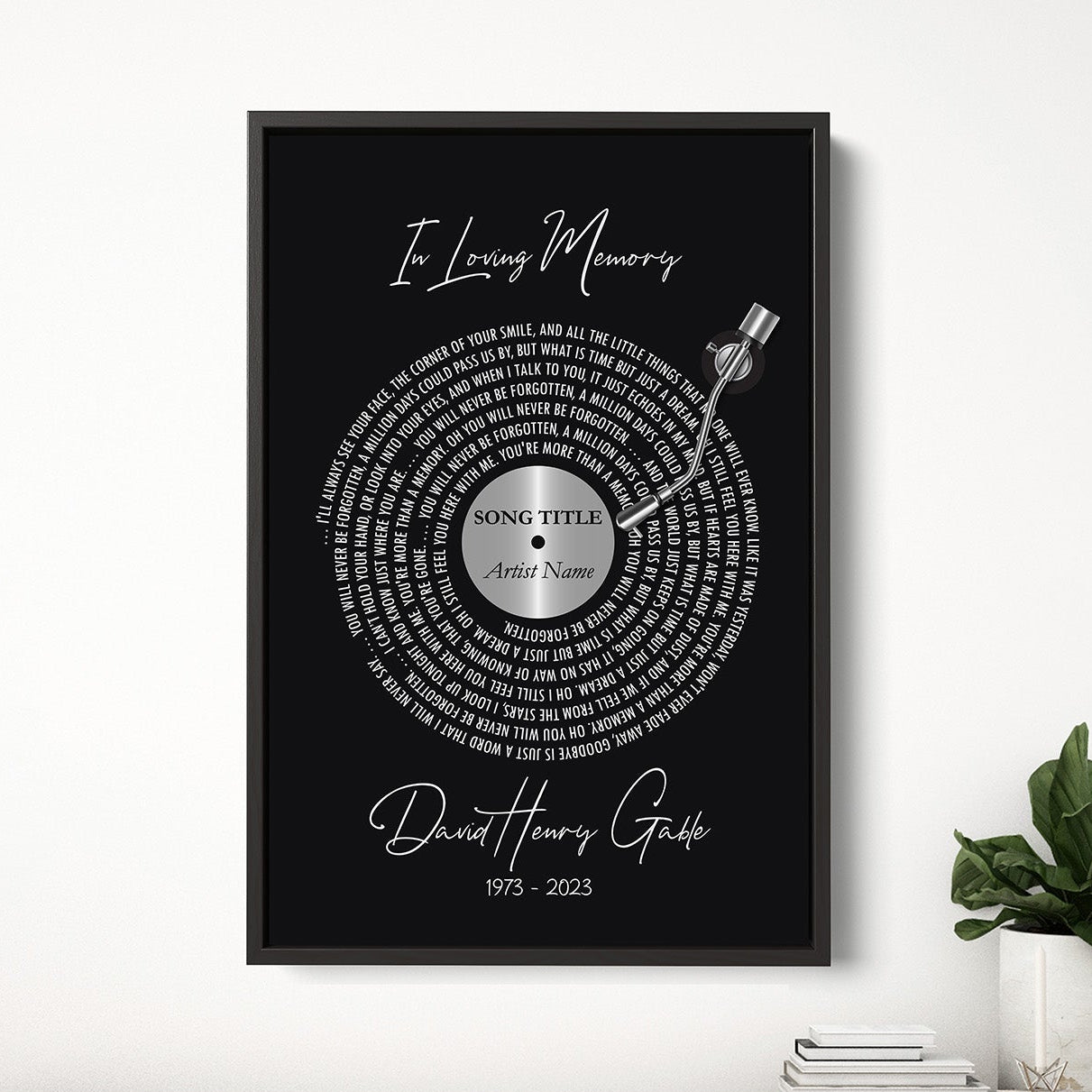 LOVING REMEMBRANCE CUSTOM FRAMED CANVAS