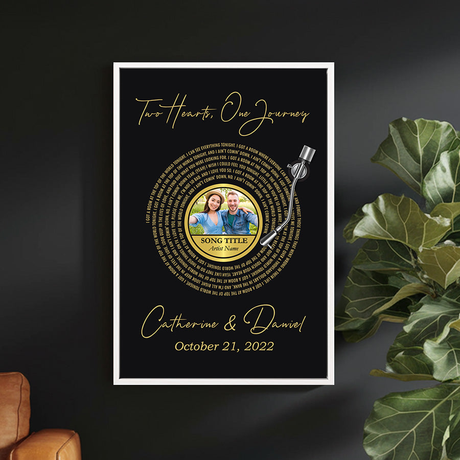 PERSONALIZED MOTHER’S DAY GIFT – CUSTOM PHOTO & SONG LYRICS FRAMED CANVAS UNIQUE KEEPSAKE FOR MOM, GRANDMA, OR NEW MOTHER